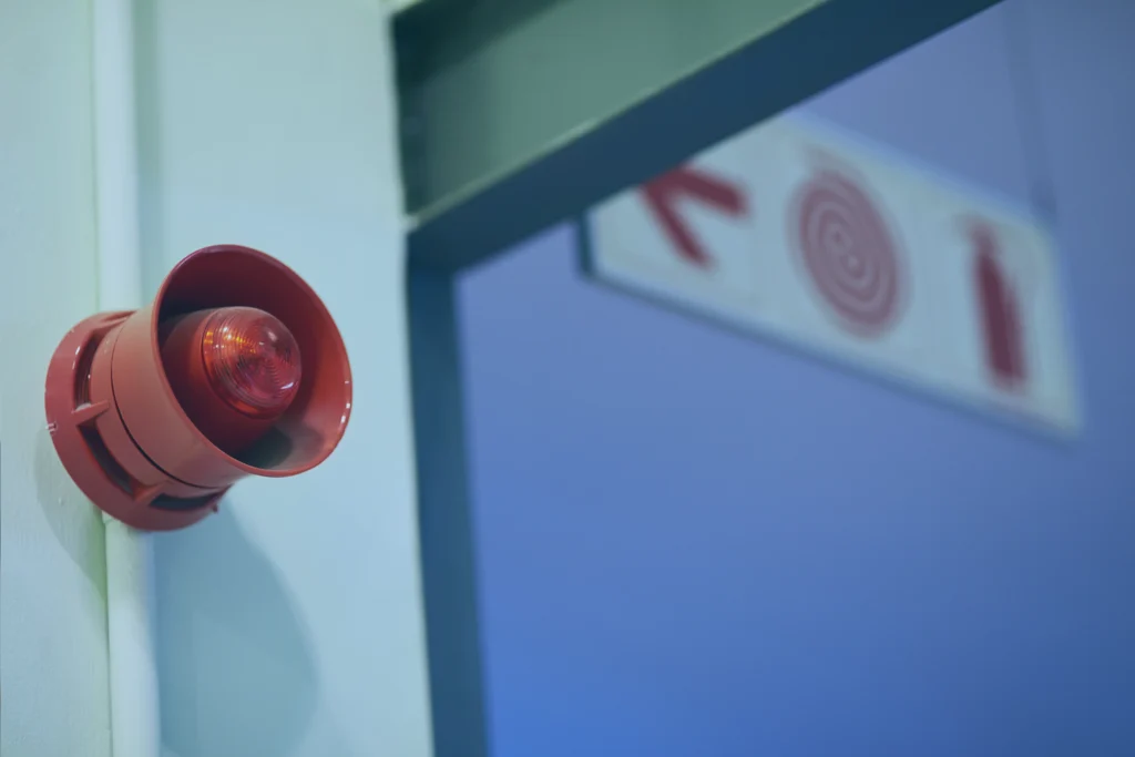 Fire Alarm System integrated on a wall