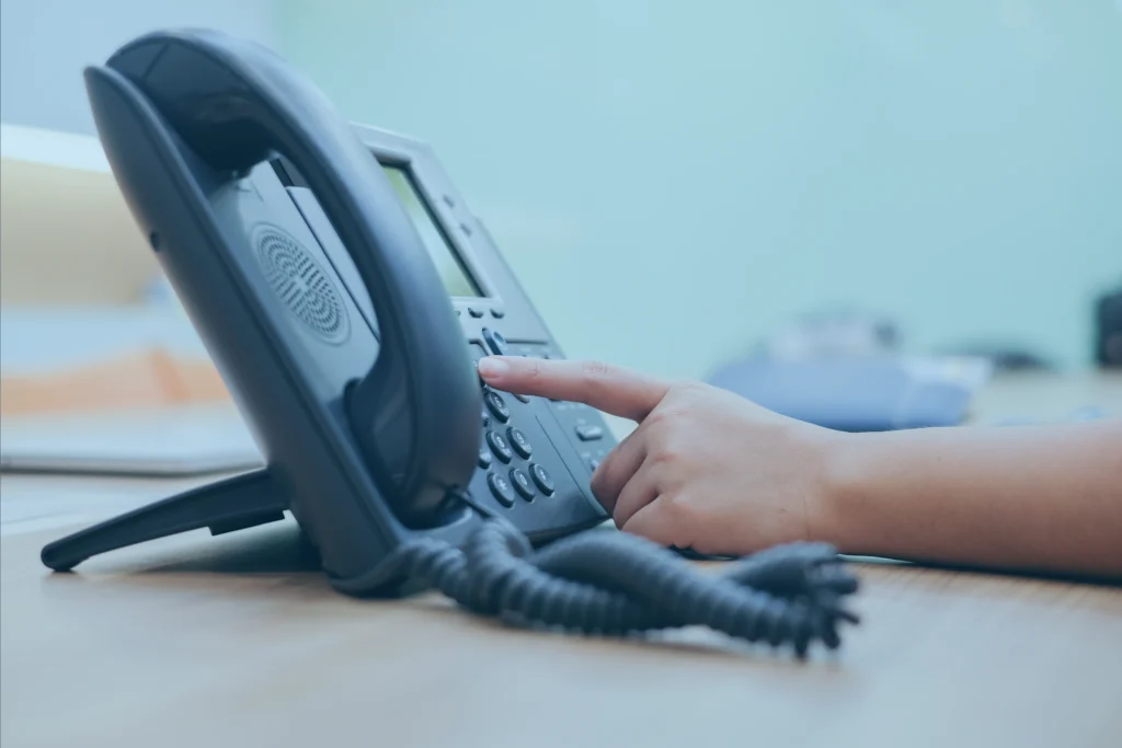 Finger on a IP Telephone Keypad