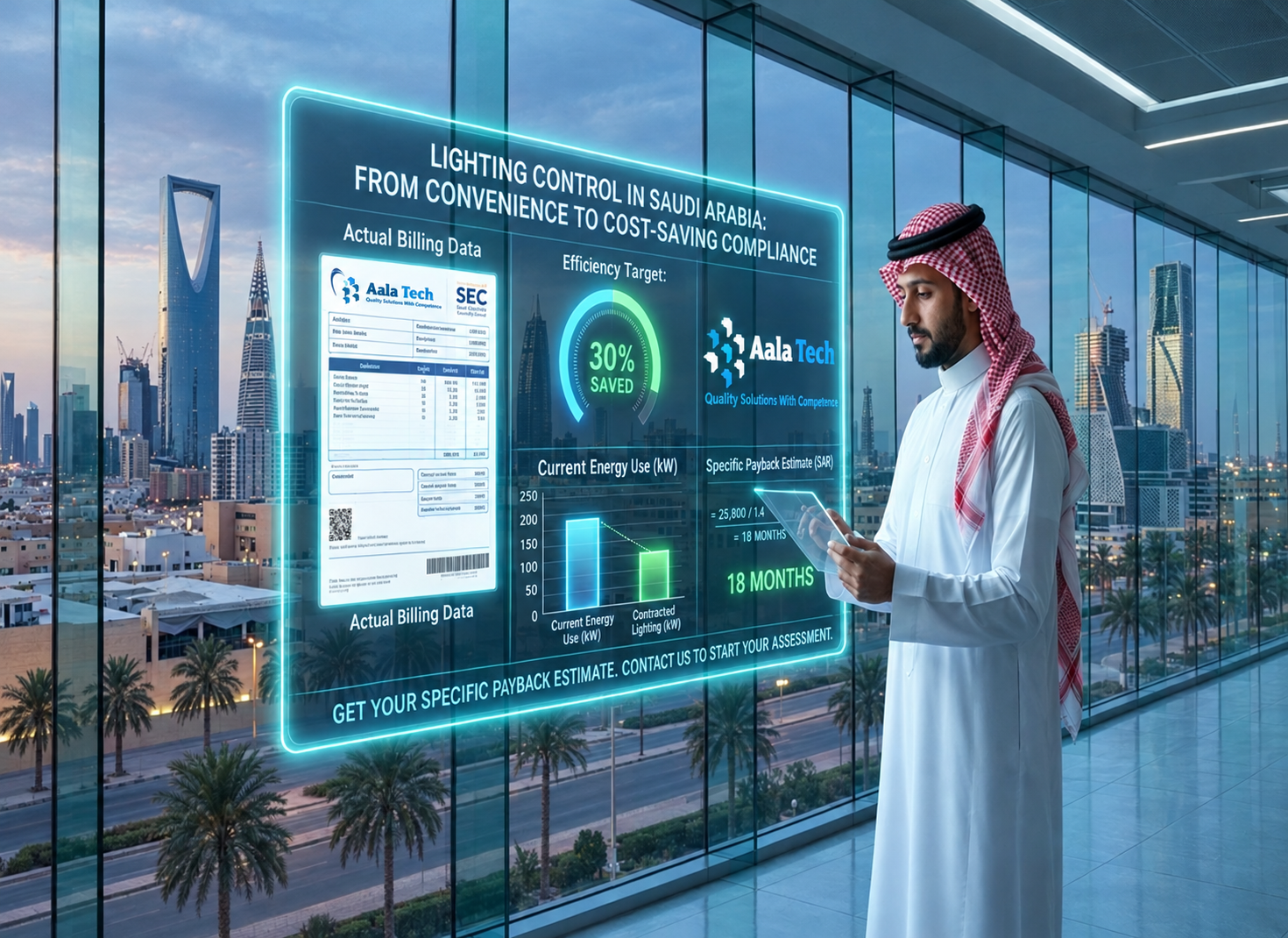 Lighting Control ROI in Saudi Arabia: What It Really Costs, What It Really Saves (2026 Guide)